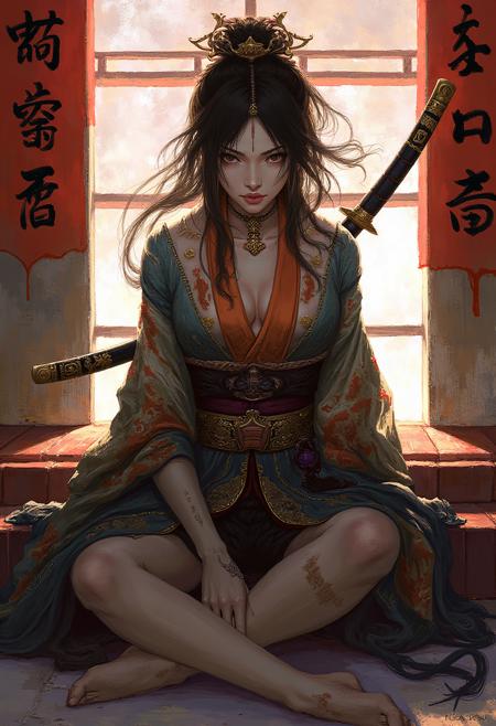 zhongfenghuaStyle_FLUX_ Lora | 厚涂笔触_FLUX版_ Lora