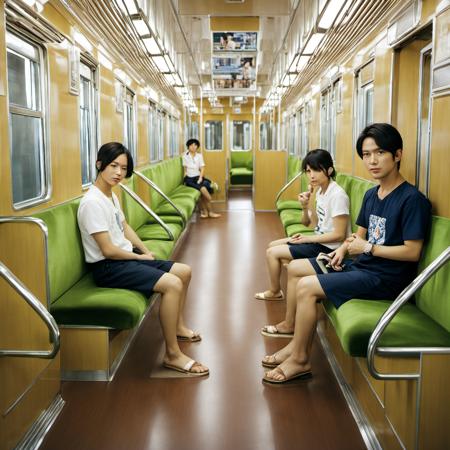 Hankyu 3000 series / train interior