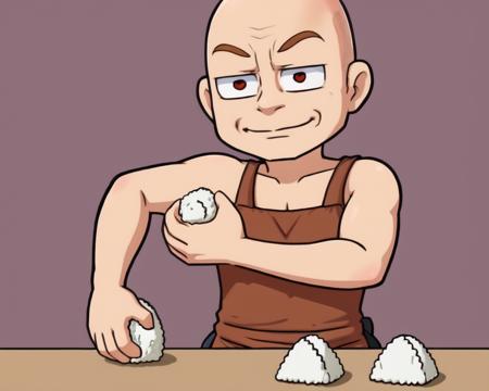 Onigiri made by armpit