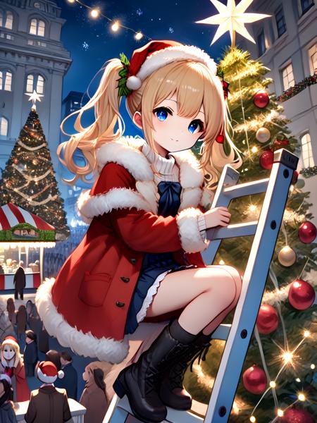 girl like christmas tree