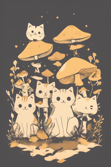 A strange combination of cat and mushroom - tangbohu 10