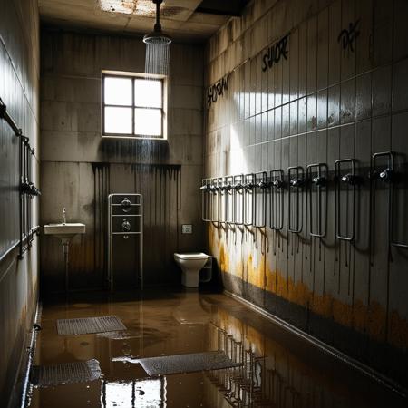 Prison shower background