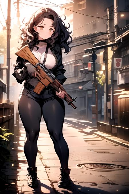 Sexy gun pose