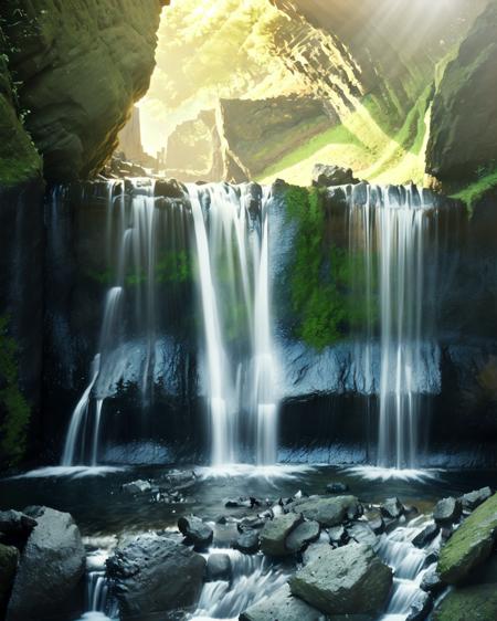 Narrow waterfall
