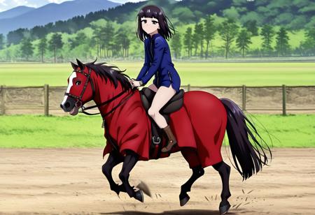 Riding horse with Caparison