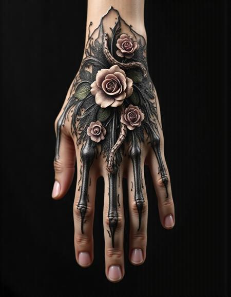 Flux - Tattoo on hand - By Devildonia