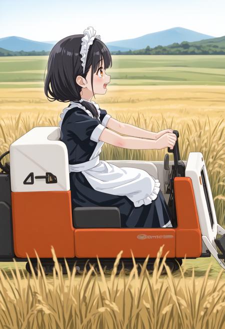 [SDXL&Pony] combine harvester / 稲刈り / コンバイン
