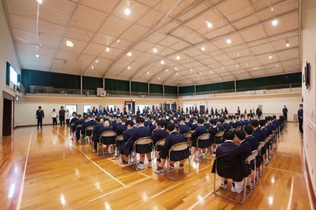 体育館 Japanese school gymnasium SD15