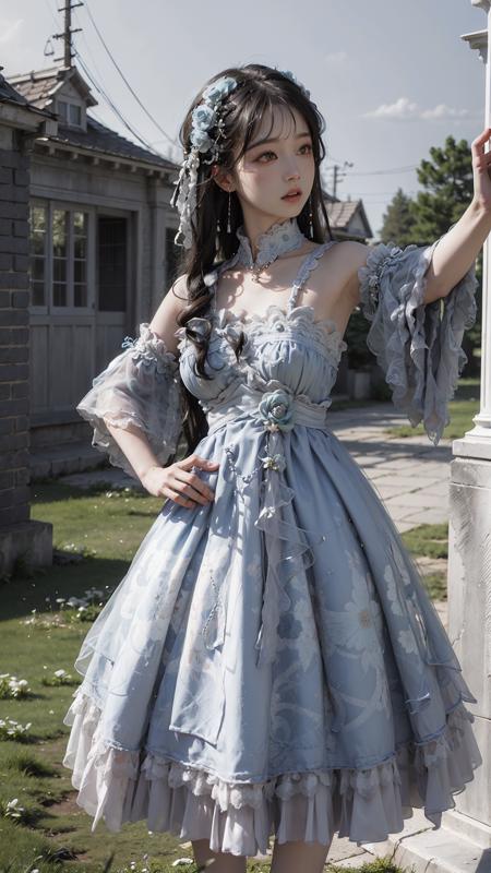 【南国慕蝶】Dress No.10 Cyan Dress