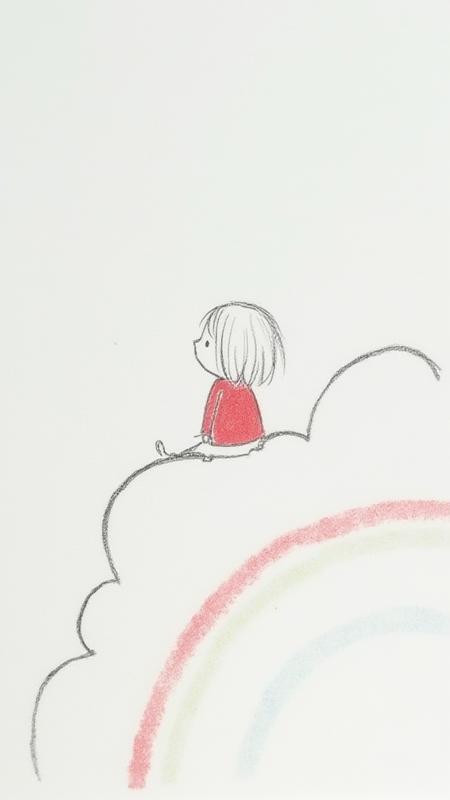 Hand Drawn Quiet Girl | Children Illustration Flux 1.d Lora