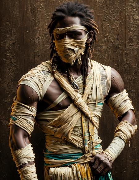 DonM - Mummy Style or wrapped clothing [SD1.5,SDXL]