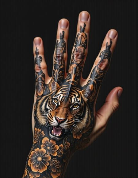 Flux - Tattoo on hand - By Devildonia