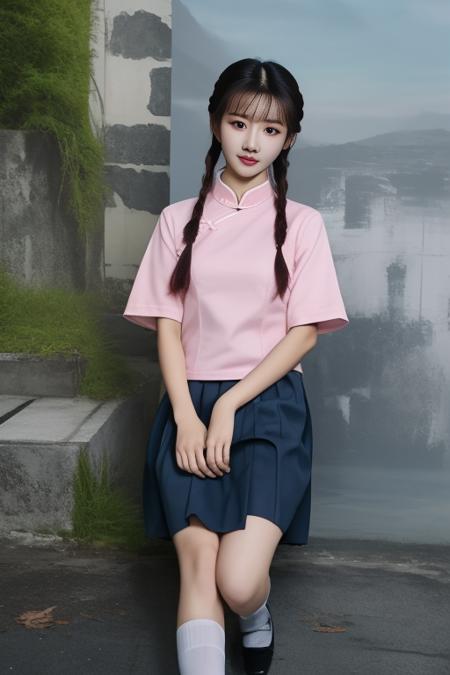 一套民国风校服 tangzhuang school unifrom