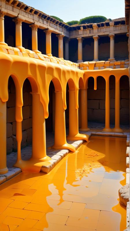Melted Cheese On Top Style SDXL - Color Customizable Gooey Liquids