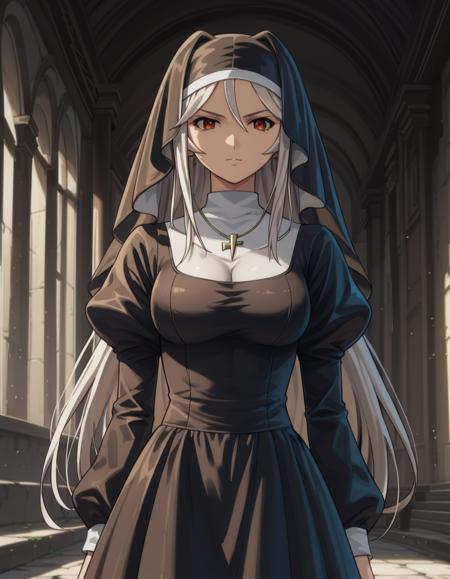 Aldra アルドラ: Nun/Utsukushiki Toushi-tachi version | Queen's Blade クイーンズブレイド [Pony/Illustrious]