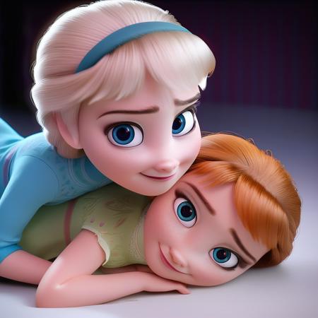 Anna & Elsa (sister in the past) Frozen (Pony)