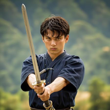 Gripping the sword | SDXL