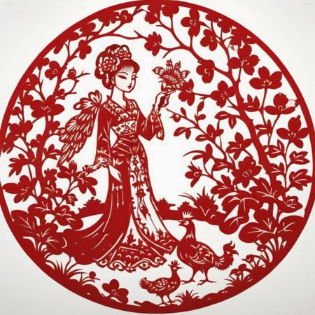 Chinese paper-cutting Style | SDXL