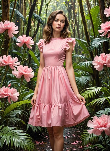 Ruffled Dress / Classic Style XL