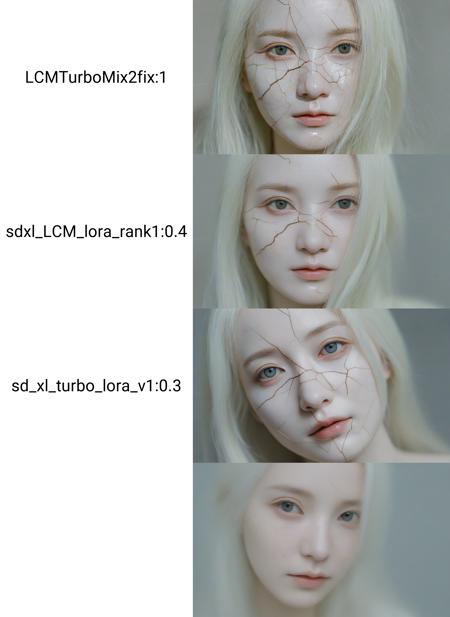 LCM&TurboMix LoRA (Only 12MB, 8-step sampling Effect is superior to using LCM or Turbo alone!)