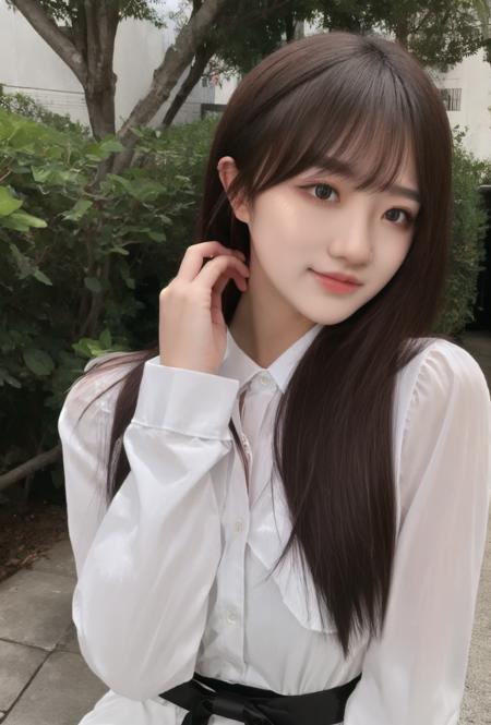 这个女人笑起来好像费沁源 | The woman's smile resembles Fei Qin Yuan