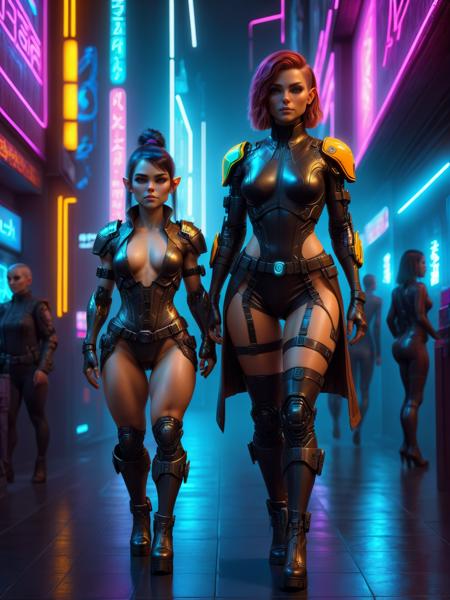 Neon Cyberpunk - Dwarves SDXL