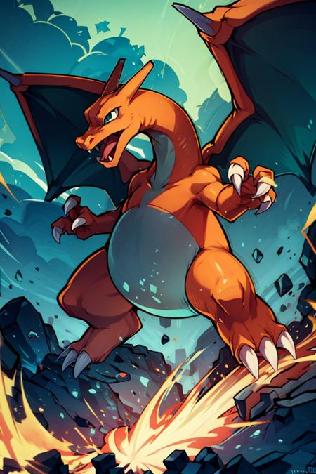 Charizard & Mega X Form (Pokemon) (Pokedex #0006) [Illustrious & SD1.5]