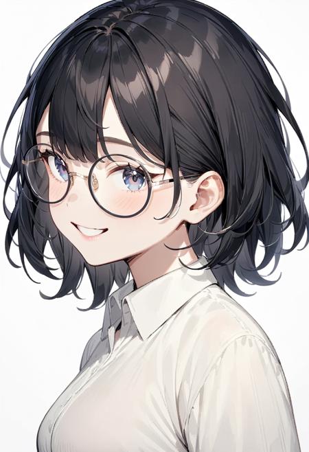 round metal frame glasses1 SDXL
