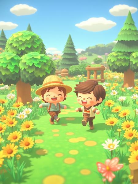 【Game Assets】 Cartoon-style 3D isometric background assets for small games FLUX
