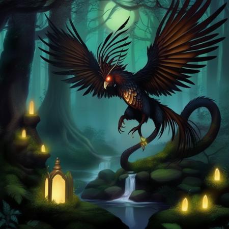 Magic Creatures: cockatrice! SDXL1.0