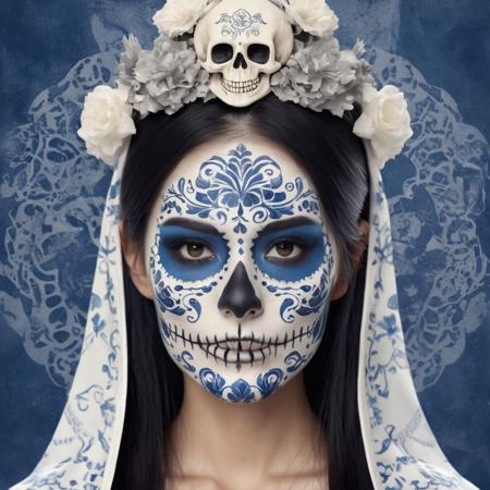 Talavera Catrina Makeup Mexican Skull (Dia de los muertos) LoRA SDXL