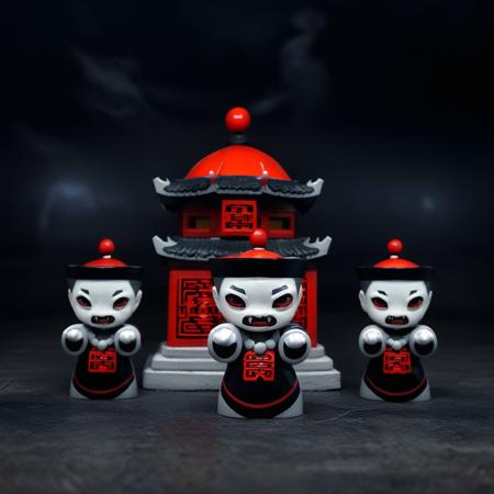 Adorable Jiangshi Chinese vampire toy - sdxl