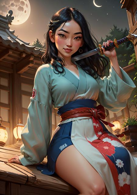 Fa Mulan Disney Princess - SD 1.5 | XL PONY - by YeiyeiArt