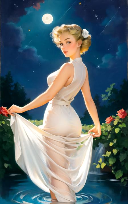 Gil ElvGren Calendar Girl Artstyle LoRA版本v1.0 (ID: 690215)