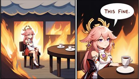This Is Fine Meme | Concept LoRA XL