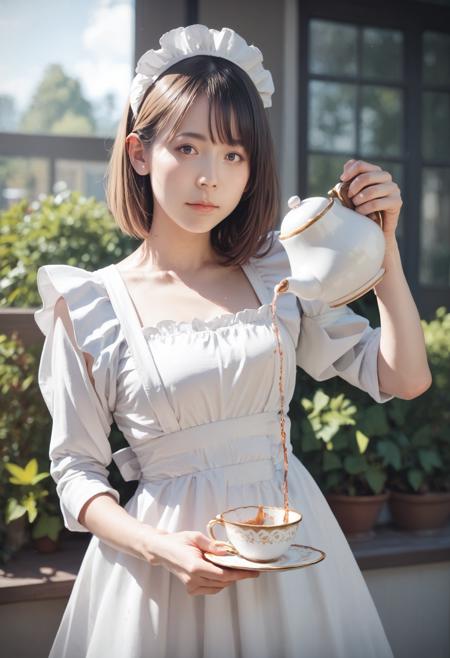(PonyXL Pose) Pouring from Teapot (decantering meme) | 优雅倒茶
