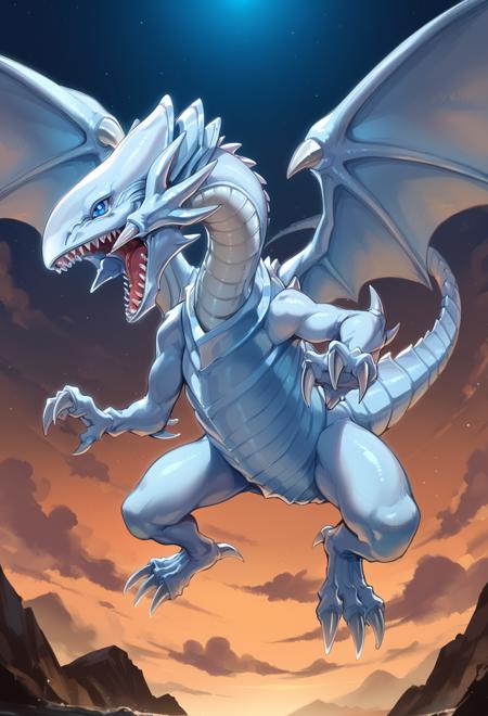 Yu-Gi-Oh! - Maiden with Eyes of Blue & Blue eye white dragon (青き眼の乙女 & 青眼の白龍) illu/PonyXL
