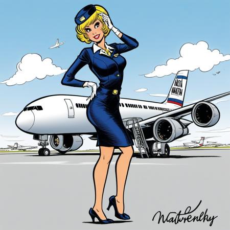 Natacha - Walthéry comics - SDXL Realistic & Comics