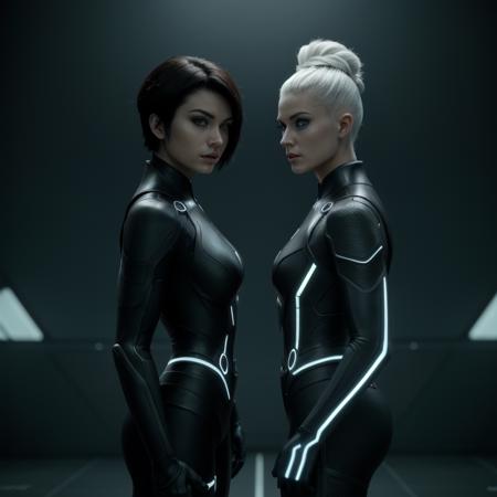 Tron cinematic style XL + SD1.5 + F1D版本Tron 