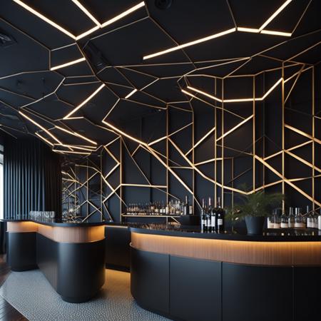 Geometric style interior design