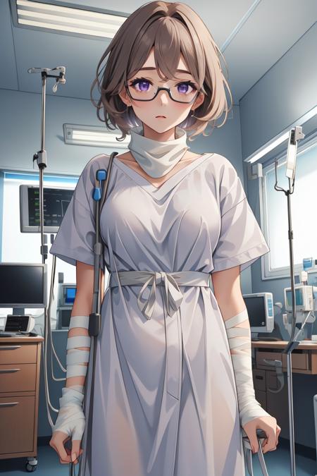Patient Bandaged - Hospital Room