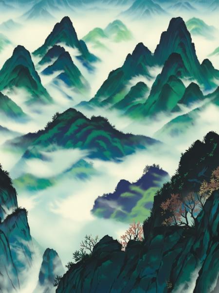 SD3.5 Chinese Scene Ink Painting Style