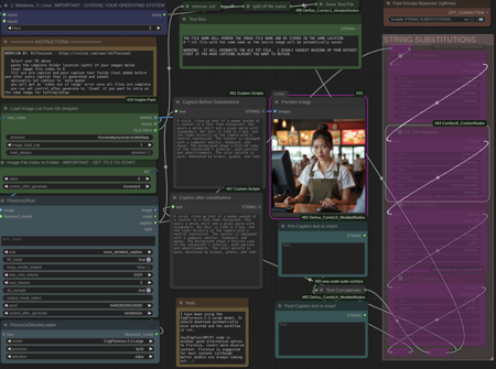 Automatic Captioning Workflow - FLUX/Stable Diffusion 3.5 - ComfyUI版本v1.1 (ID: 1085997)