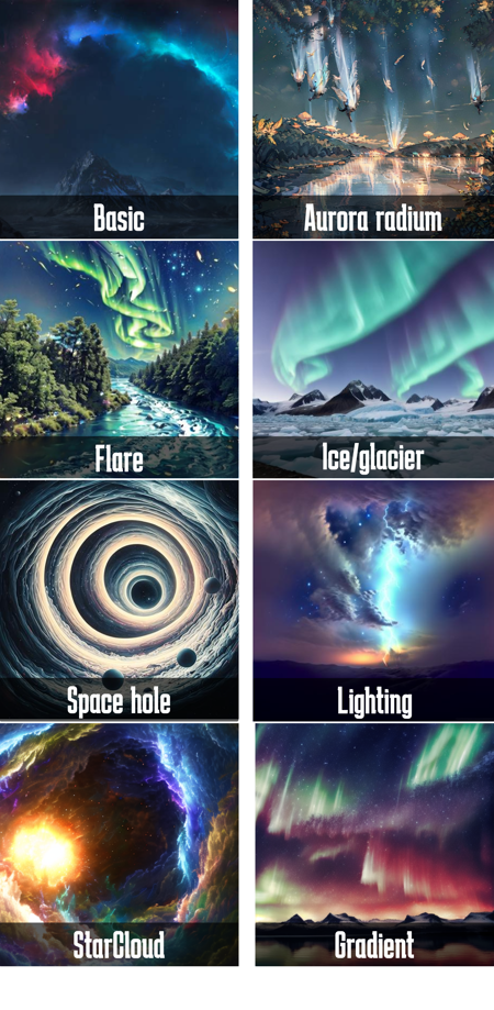 Auroral Background版本Gradient Auroral (ID: 156828)