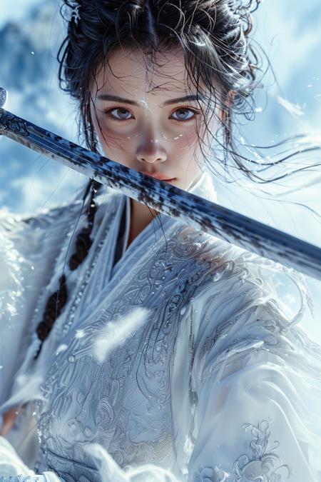 Swordswoman_白衣女子剑客