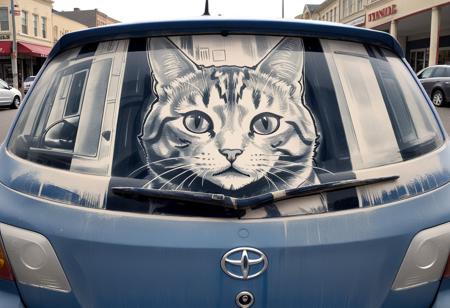 Dirty Car Art Style SDXL