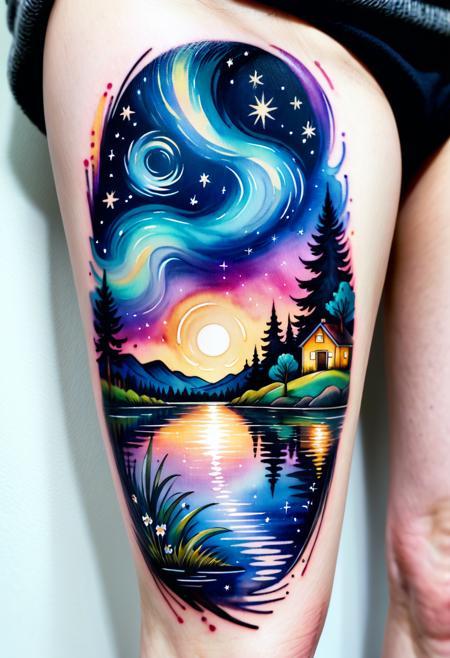 MHXL - Emberline Lumina | Tattoo's & Glowing (SDXL)