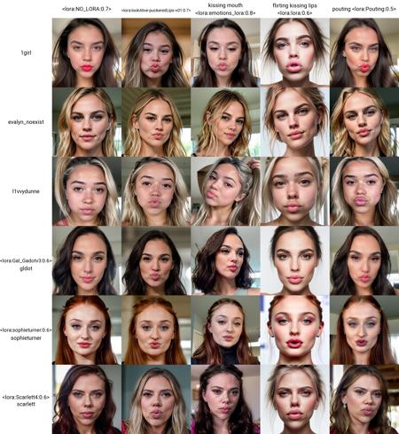 Look alive! Puckered lips facial expression / emotion (kissing face)