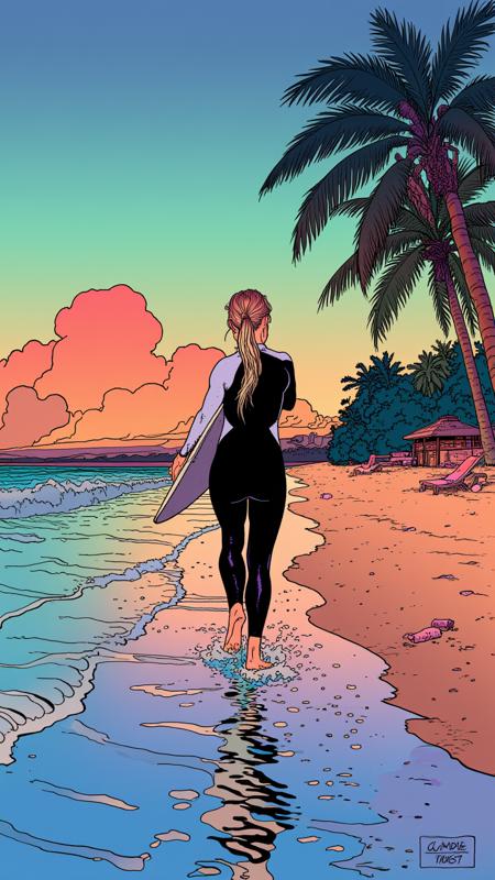 'Ligne Claire (Mœbius-Jean Giraud)' - [STYLE] [LORA] [FLUX] - spectrum_0011 by 'AI_Characters'版本v1.0 (ID: 1212662)