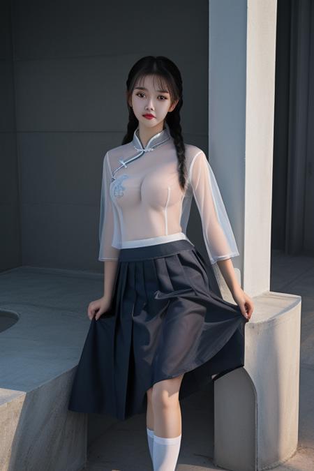 一套民国风校服 tangzhuang school unifrom